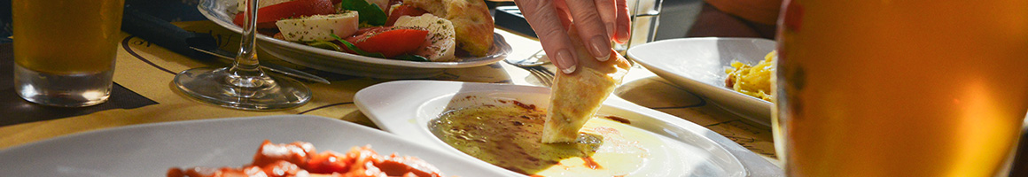 Eating Greek Mediterranean Cafe at Zorba's Greek Cafe restaurant in Chandler, AZ.